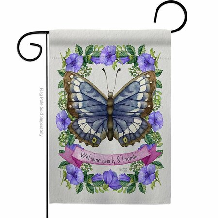 PATIO TRASERO G135082-BO Floral Butterfly Friends Double-Sided Decorative Garden Flag, Multi Color PA3910525